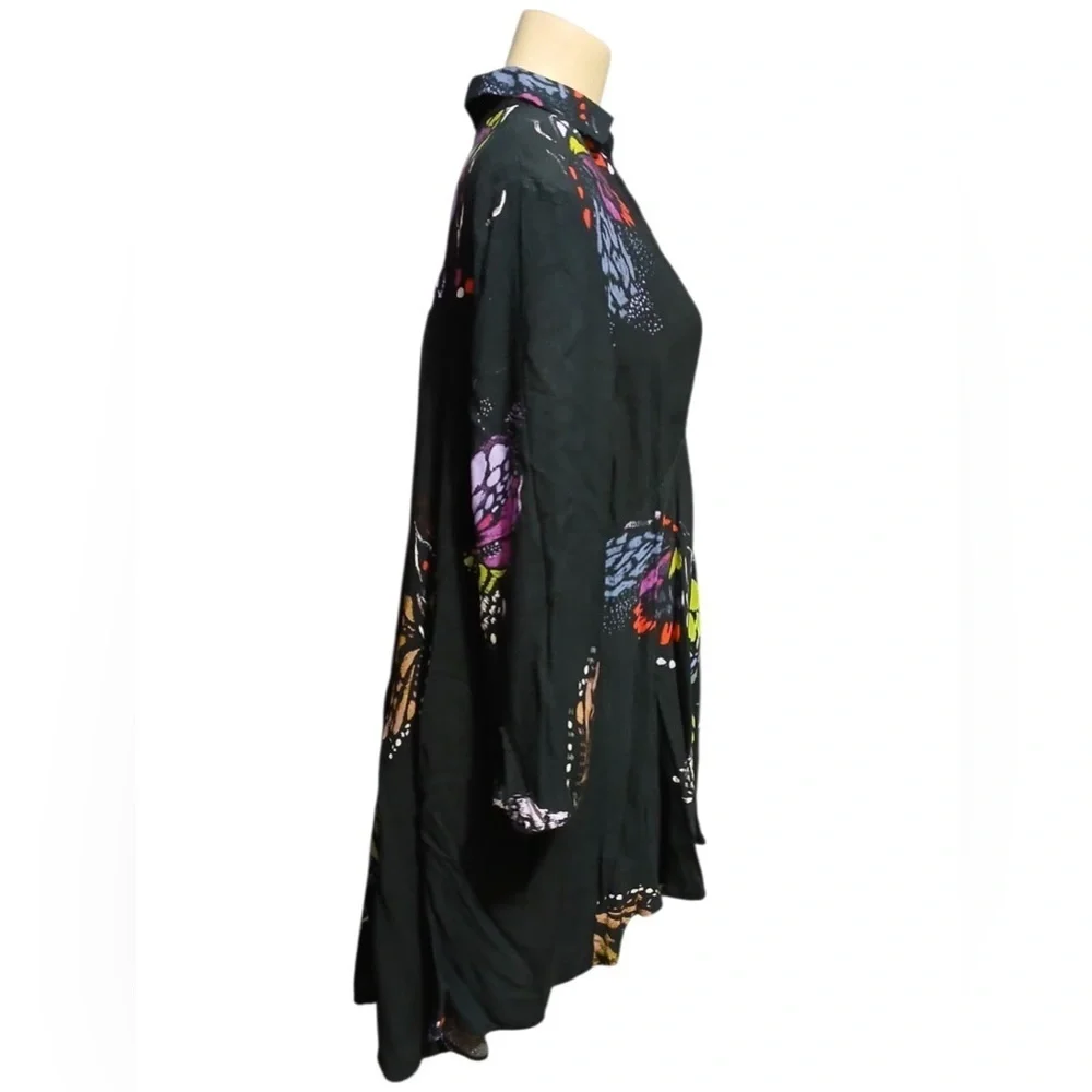 Free People Field Of Butterflies Printed Hi-Low Tunic Black Size S - Picture 9 of 16